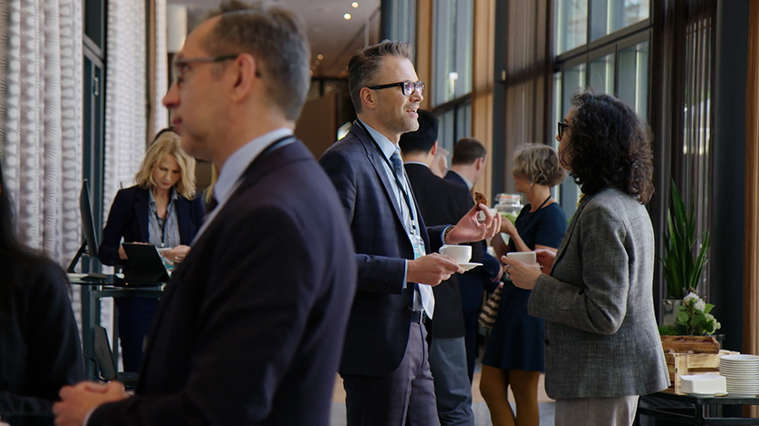 People in conversation